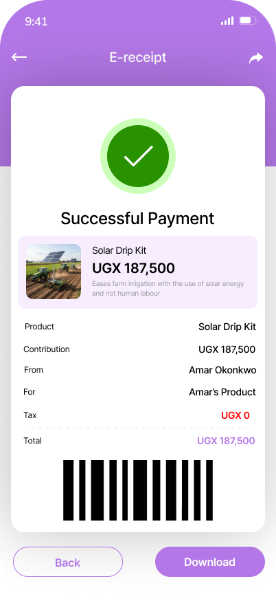 Asset Order Screen